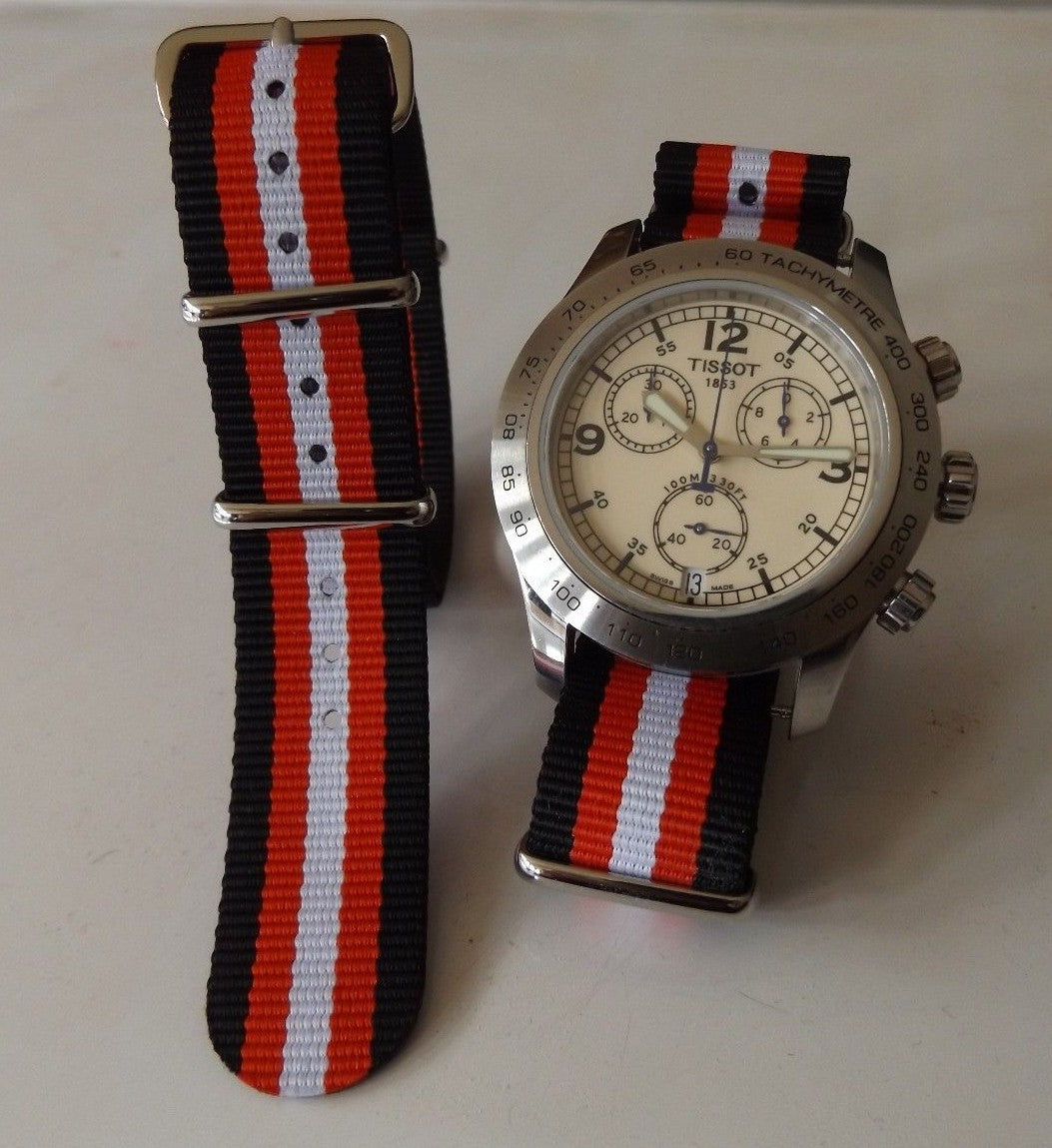 Nato Strap Black Red White