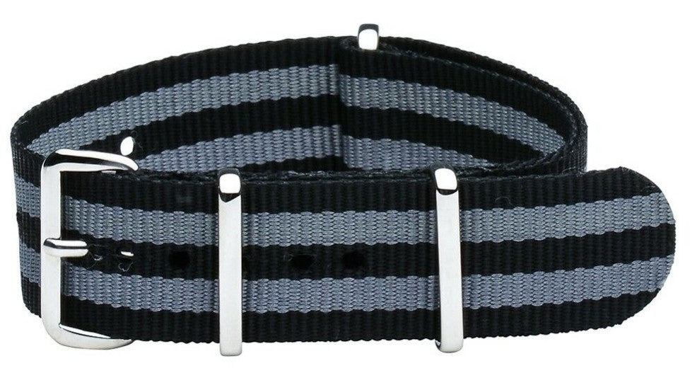 Nato Strap Black Grey op 20